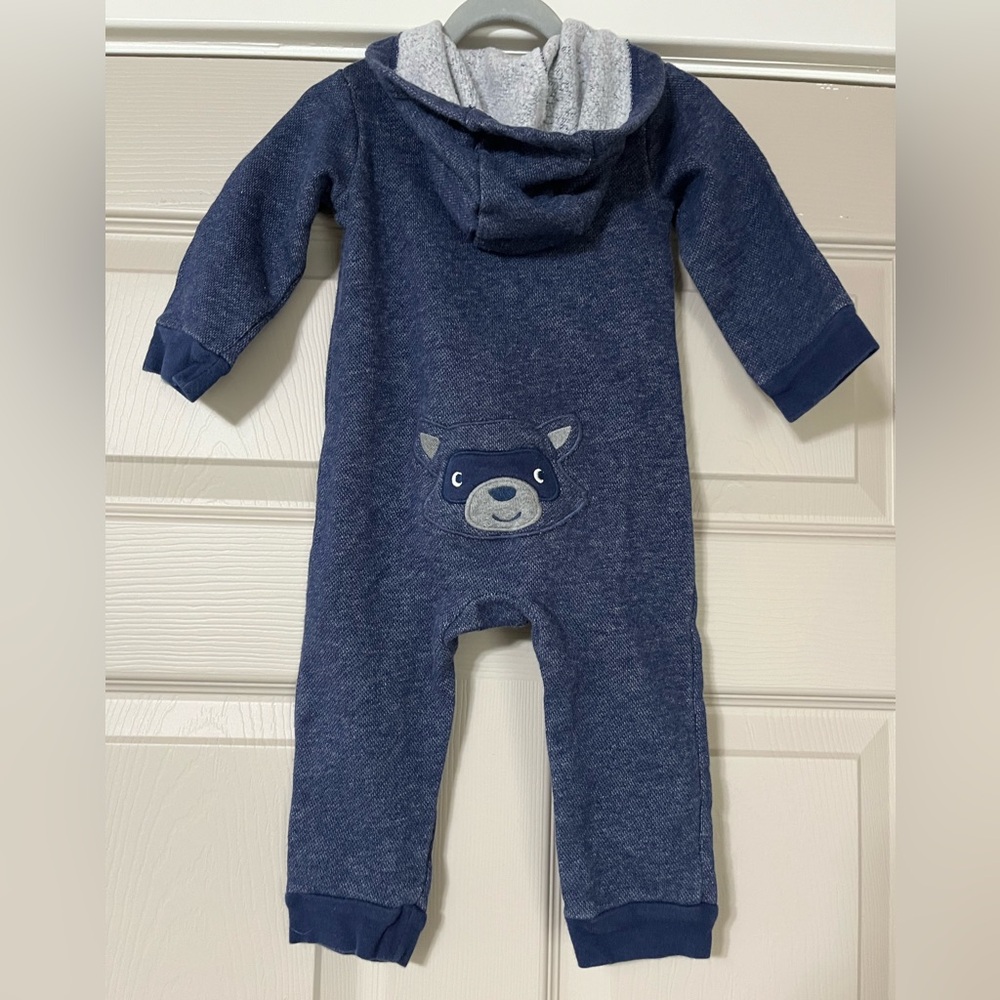 Carter’s Fleece lined Raccoon-bottom Onesie - Picture 4 of 6